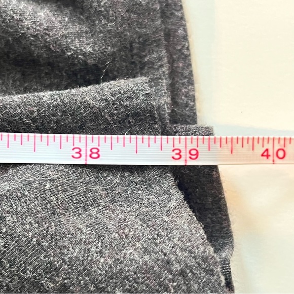 Eileen Fisher Small Ruched Front 3/4 Sleeve Taupe Midi Dress Stretchy Minimalist - Picture 6 of 6